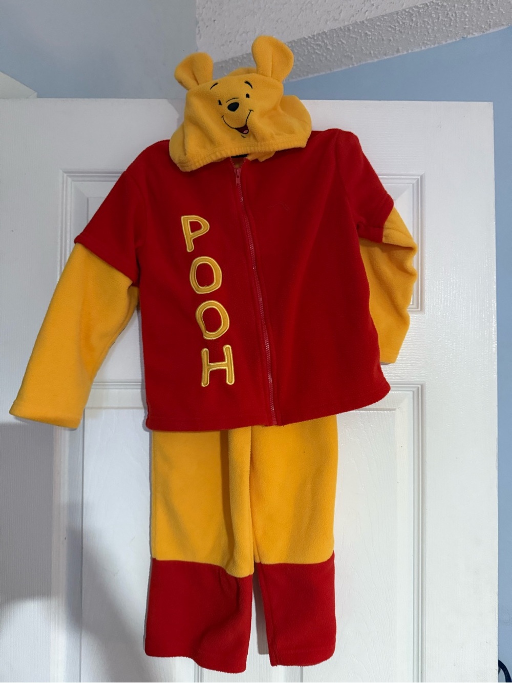 Winnie the Pooh Kids Fleece Costume Jacket & Pants - Red and Yellow